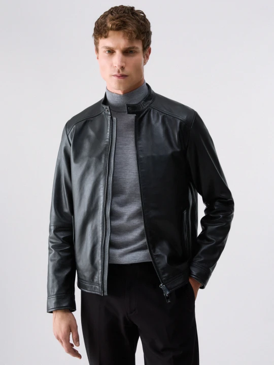 Zdjęcie produktu Liu Jo Leather Biker Jacket czarny