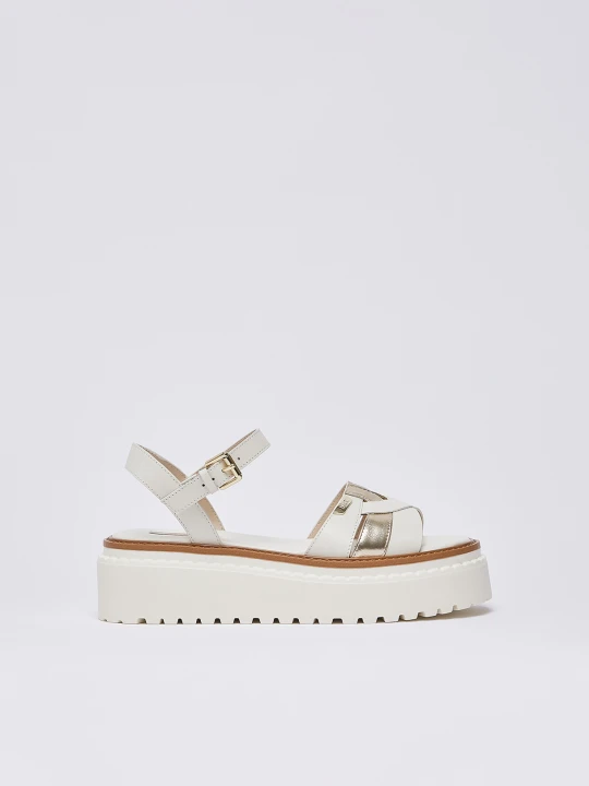 Zdjęcie produktu Liu Jo Leather Platform Sandals biały