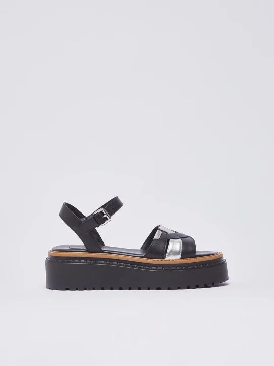 Zdjęcie produktu Liu Jo Leather Platform Sandals czarny