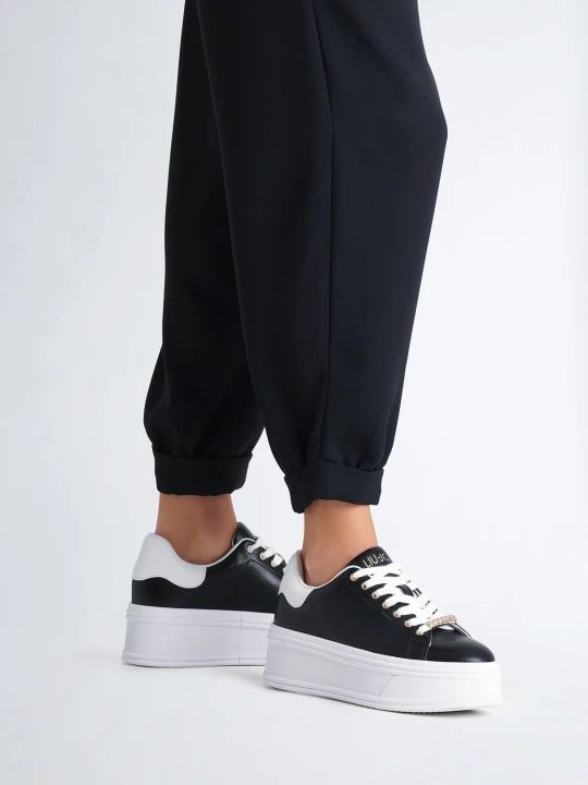 Zdjęcie produktu Liu Jo Leather Platform Sneakers czarny