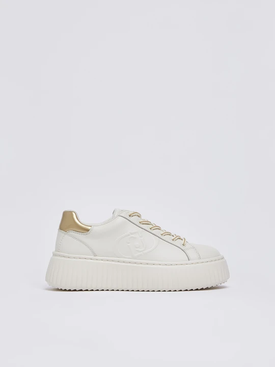 Zdjęcie produktu Liu Jo Leather Sneakers With Maxi Logo