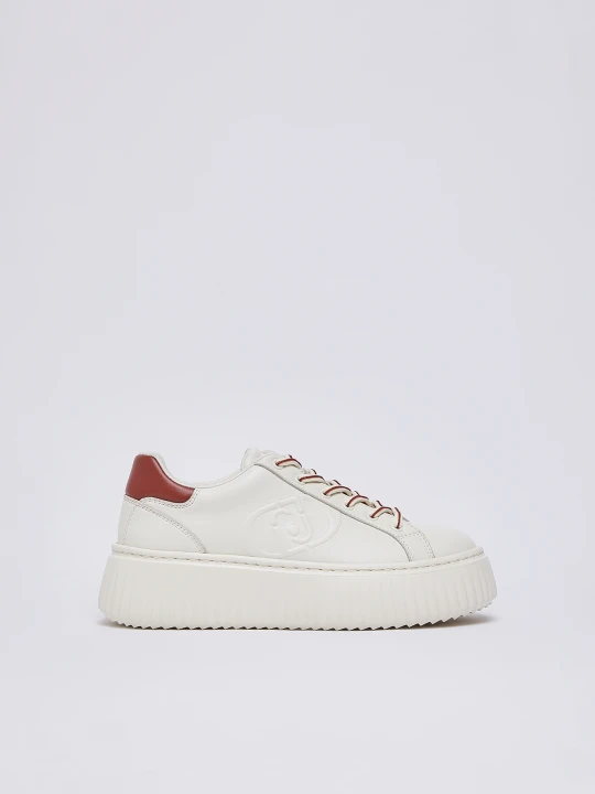 Zdjęcie produktu Liu Jo Leather Sneakers With Maxi Logo