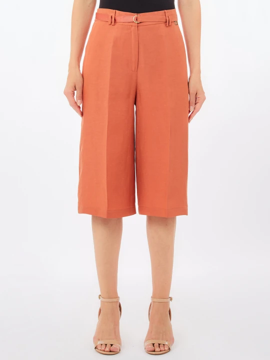 Zdjęcie produktu Liu Jo Linen Blend Bermuda Shorts pomarańczowy