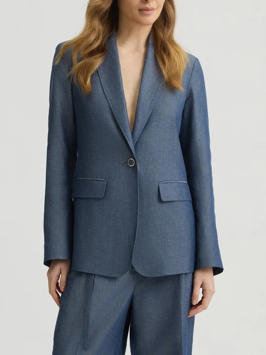 Zdjęcie produktu Liu Jo Linen Blend Blazer Chambray Denim