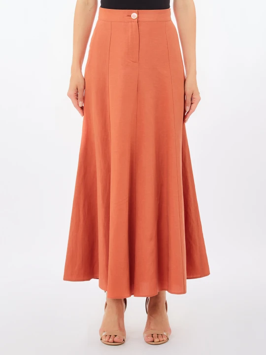Zdjęcie produktu Liu Jo Linen-blend Skirt pomarańczowy