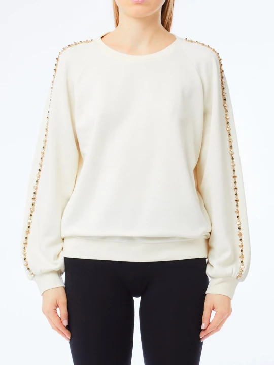 Zdjęcie produktu Liu Jo Liu Jo Better Sweatshirt With Gemstones Milk White