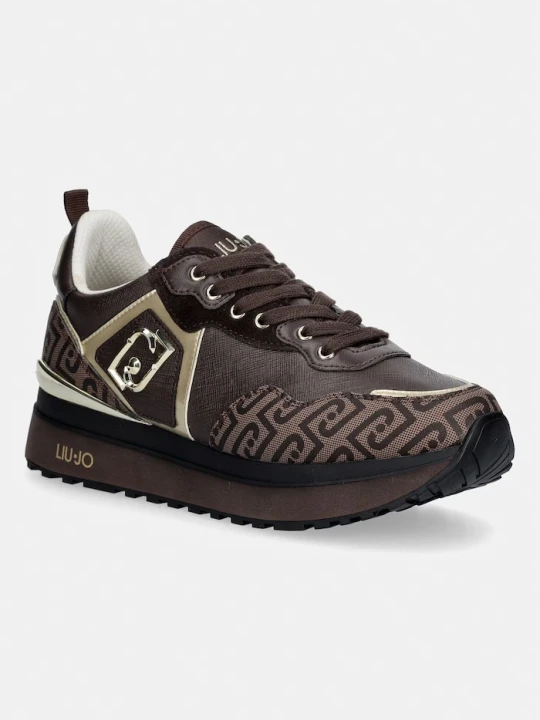 Zdjęcie produktu Liu Jo MAXI WONDER 01 sneakersy damskie skórzane brązowy