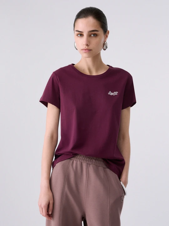 Zdjęcie produktu Liu Jo Logo T-shirt Aubergine