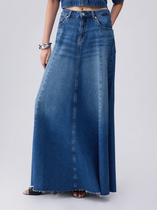Zdjęcie produktu Liu Jo Long Denim Skirt Dark Blue Denim