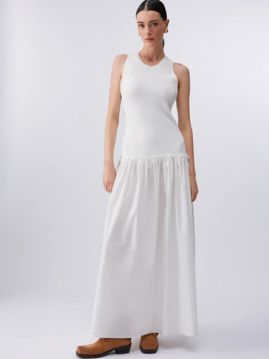 Zdjęcie produktu Liu Jo Long Dress With Cut-out White Wool