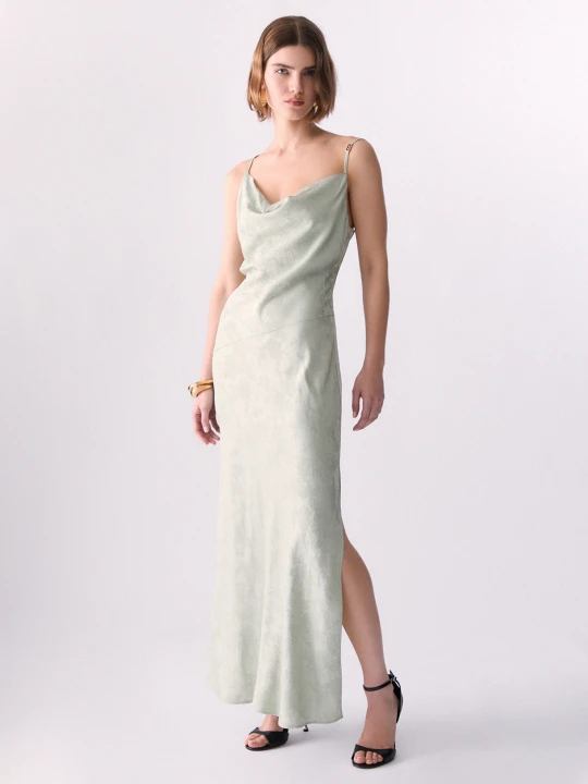 Zdjęcie produktu Liu Jo Long Jacquard Dress Light Sage
