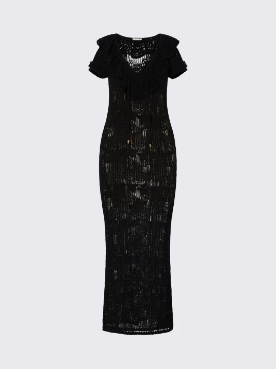 Zdjęcie produktu Liu Jo Long Lace Dress With Ruffles czarny