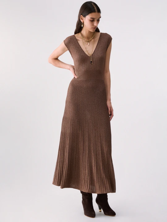 Zdjęcie produktu Liu Jo Long Lurex Dress brązowy