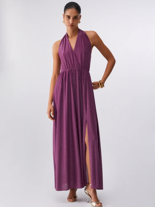 Zdjęcie produktu Liu Jo Long Lurex Dress purpurowy