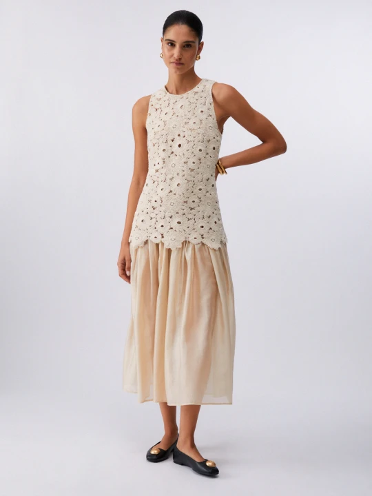 Zdjęcie produktu Liu Jo Long Macramé Dress Cream