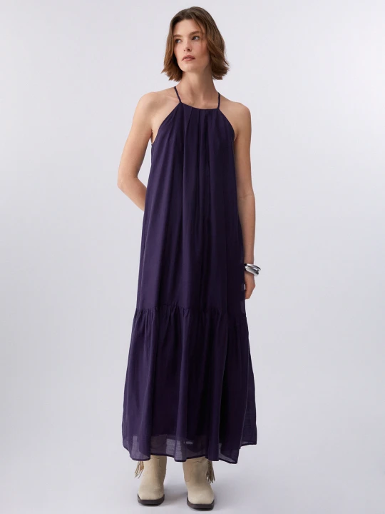 Zdjęcie produktu Liu Jo Long Muslin Dress Dark Purple