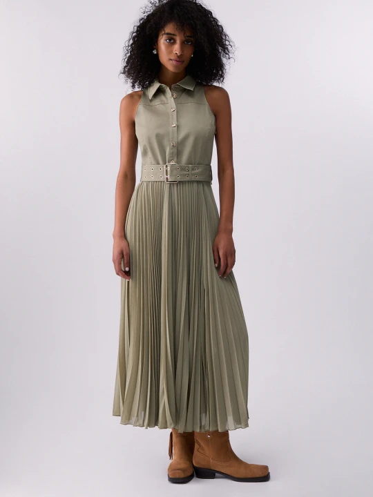 Zdjęcie produktu Liu Jo Long Pleated Dress zielony