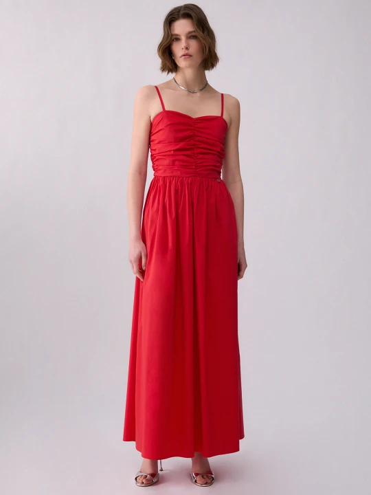Zdjęcie produktu Liu Jo Long Poplin Dress czerwony