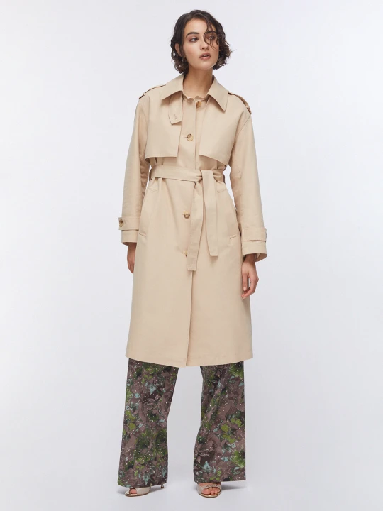 Zdjęcie produktu Liu Jo Long Trench Coat With Scarf beżowy