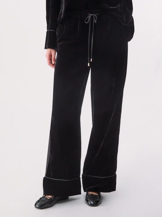 Zdjęcie produktu Liu Jo Long Trousers In Velvet czarny