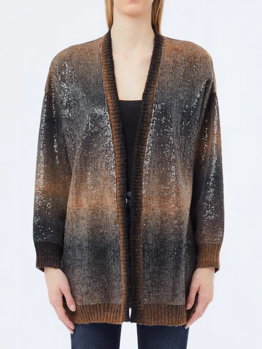 Zdjęcie produktu Liu Jo Longline Cardigan With Sequins brązowy