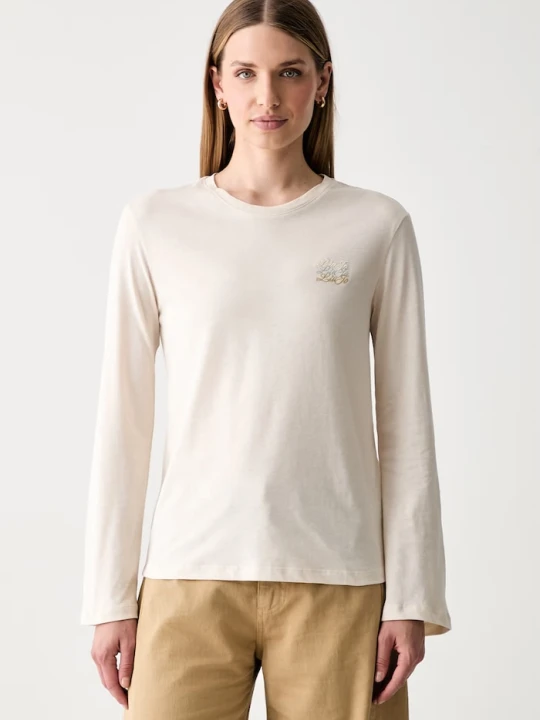 Zdjęcie produktu Liu Jo longsleeve damski bawełniany beżowy