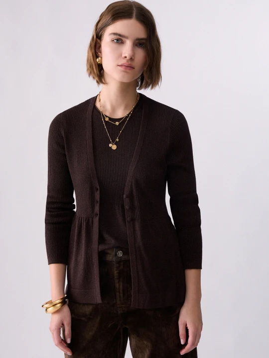 Zdjęcie produktu Liu Jo Lurex Sweater Dark Brown