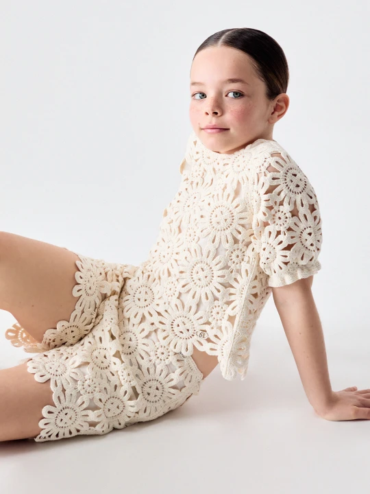 Zdjęcie produktu Liu Jo Macramé Shorts beżowy