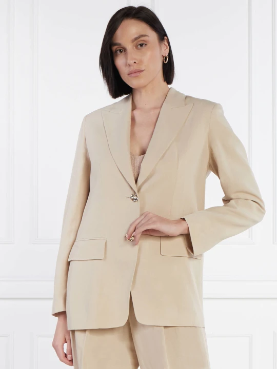 Zdjęcie produktu Liu Jo Marynarka | Oversize fit | z dodatkiem lnu beżowy