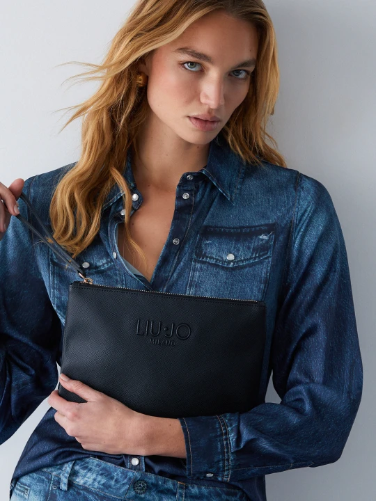 Zdjęcie produktu Liu Jo Medium Clutch Bag With Logo czarny