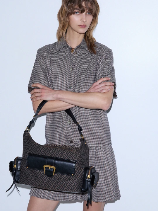 Zdjęcie produktu Liu Jo Medium Hobo Bag Monogram Dark Brown