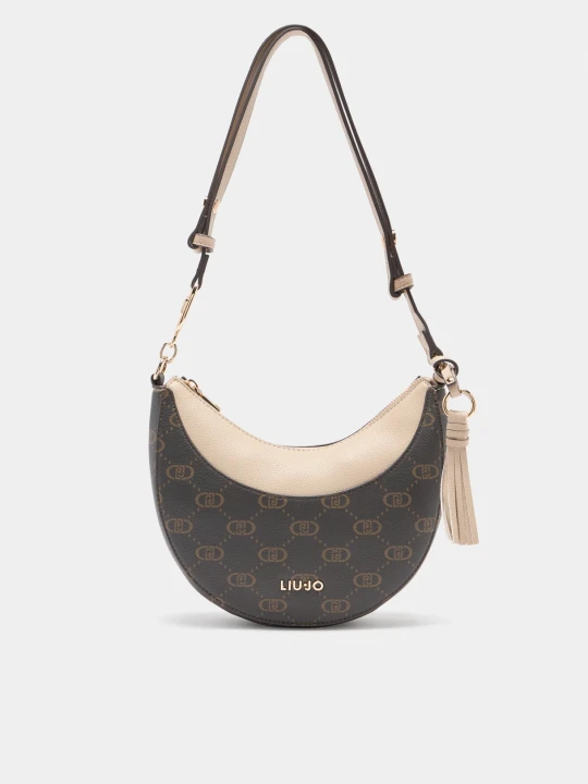 Zdjęcie produktu Liu Jo Medium Hobo Bag With Logo beżowy