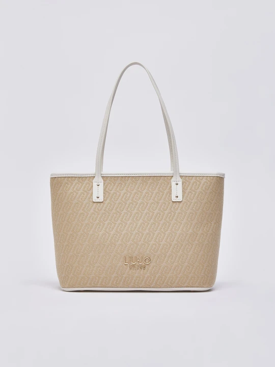 Zdjęcie produktu Liu Jo Medium Jacquard Shoulder Bag beżowy