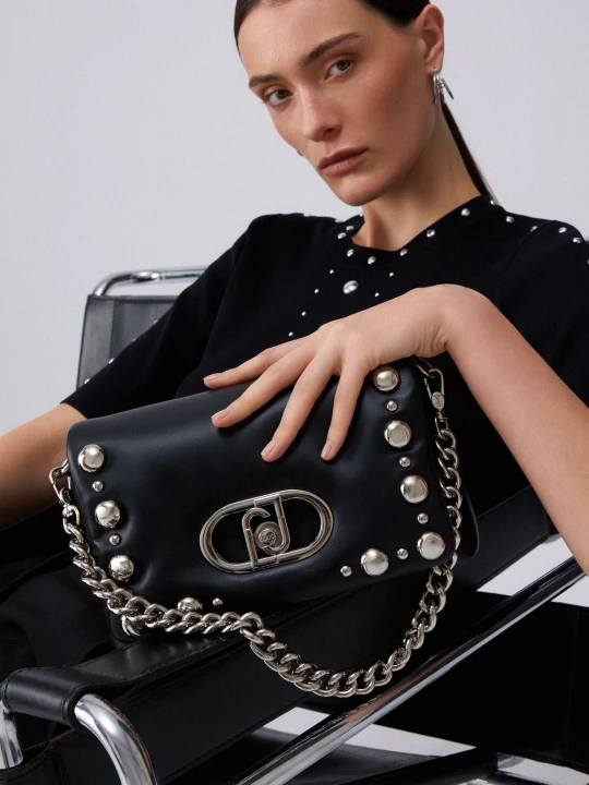 Zdjęcie produktu Liu Jo Medium Lapuffy Bag With Beads czarny