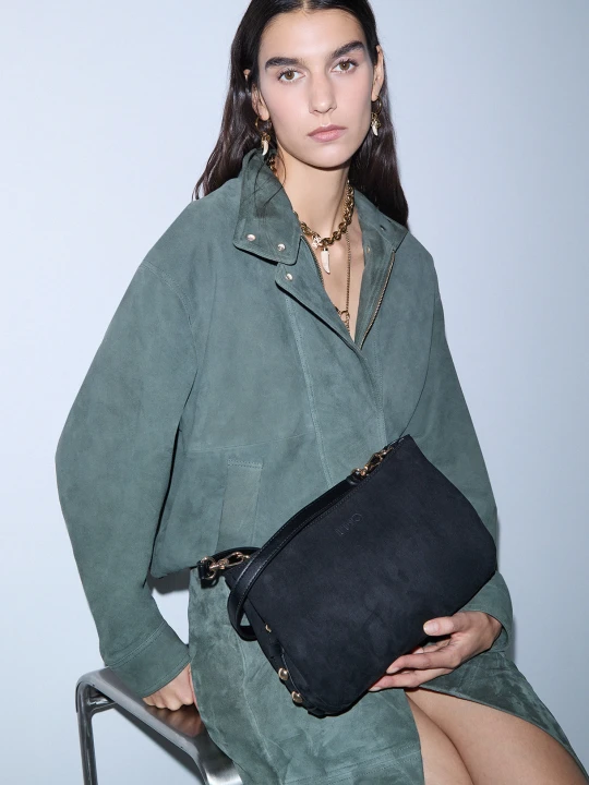 Zdjęcie produktu Liu Jo Medium Microfiber Crossbody Bag czarny