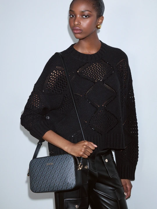 Zdjęcie produktu Liu Jo Medium Monogram Crossbody Bag czarny