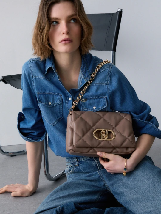 Zdjęcie produktu Liu Jo Medium Quilted Lapuffy Bag Mocha