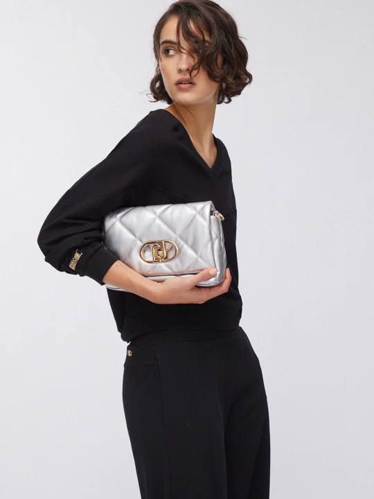 Zdjęcie produktu Liu Jo Medium Quilted Lapuffy Bag srebrny