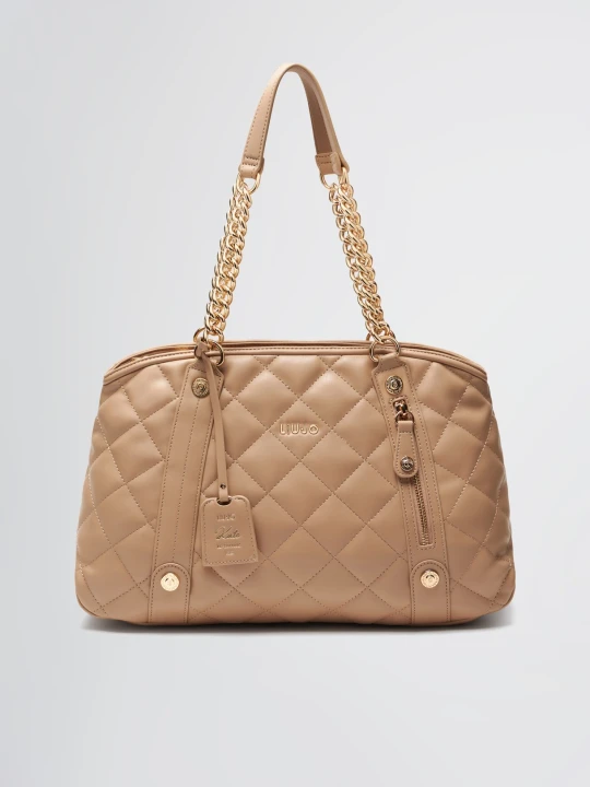 Zdjęcie produktu Liu Jo Medium Quilted Tote Bag With Charm różowy
