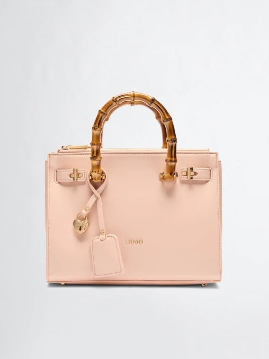 Zdjęcie produktu Liu Jo Medium Satchel With Bamboo-finish Handles Powder Pink