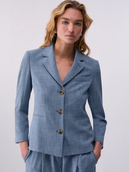 Zdjęcie produktu Liu Jo Mélange Fabric Blazer niebieski