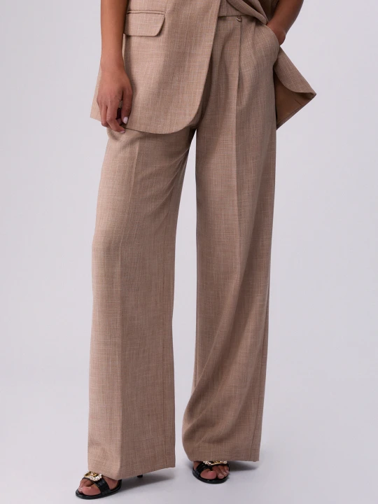Zdjęcie produktu Liu Jo Mélange Fabric Palazzo Trousers
