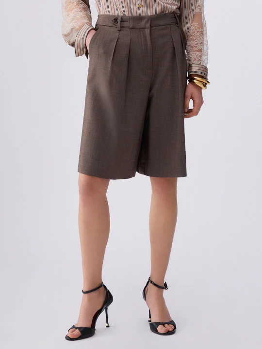 Zdjęcie produktu Liu Jo Mélange Fabric Shorts brązowy