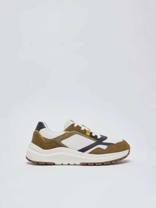 Zdjęcie produktu Liu Jo Men’s Suede And Mesh Sneakers brązowy