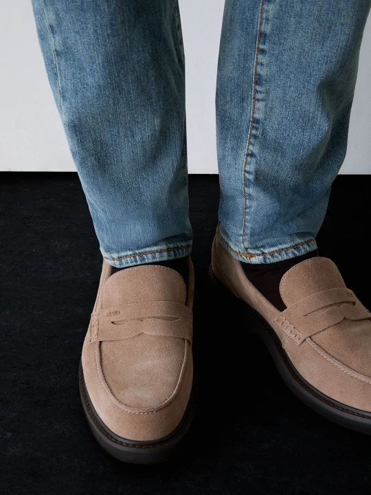 Zdjęcie produktu Liu Jo Men's Loafers In Suede Havana Beige
