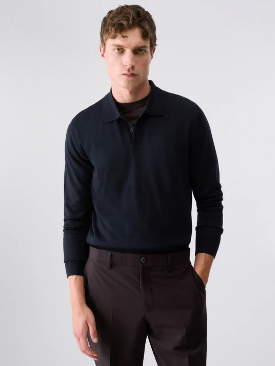 Zdjęcie produktu Liu Jo Merino Wool Polo Dark Blue