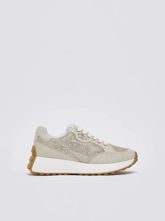 Zdjęcie produktu Liu Jo Mesh And Sequined Sneakers beżowy