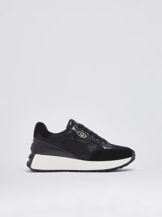 Zdjęcie produktu Liu Jo Mesh And Sequined Sneakers czarny