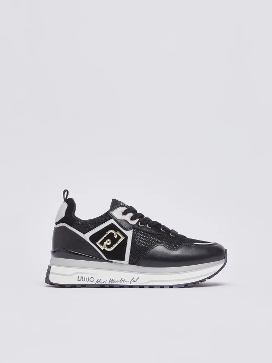 Zdjęcie produktu Liu Jo Mesh Platform Sneakers With Sequins czarny