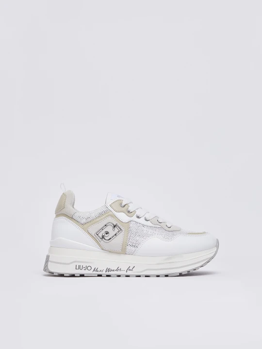 Zdjęcie produktu Liu Jo Mesh Platform Sneakers With Sequins biały
